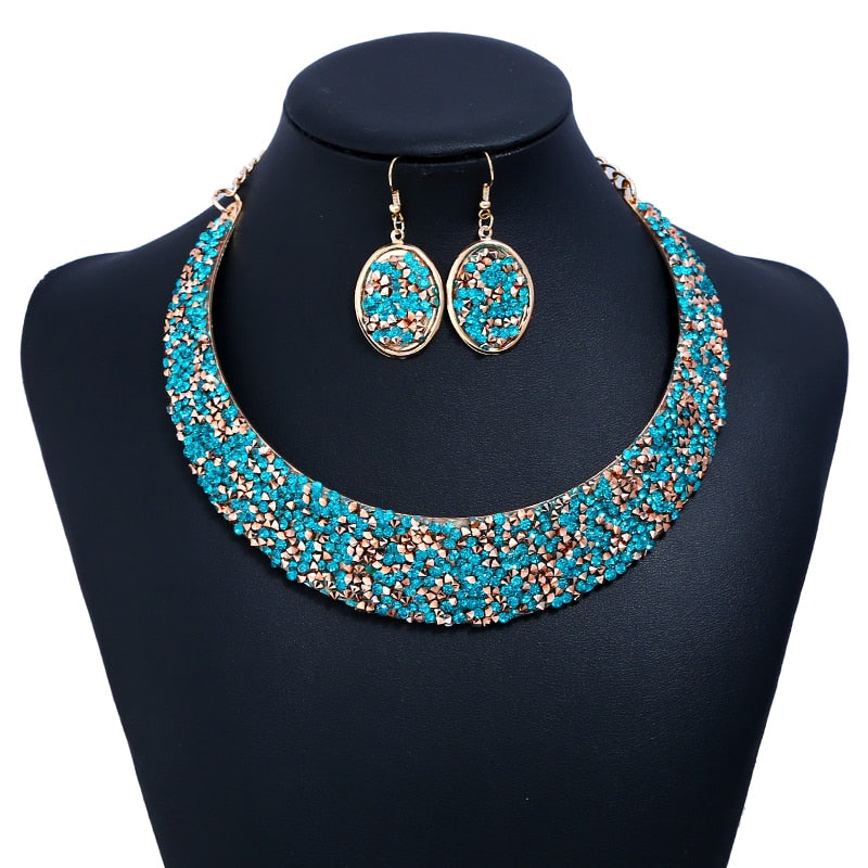 necklace earrings set classic pop party female jewelr