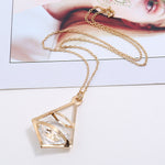 FLDZ  2018 new fashion style crystal pendant metal necklace