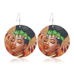 FLDZ 2019 classic retro girl oil painting earrings