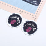 FLDZ 2019 classic retro girl oil painting earrings