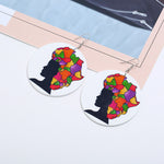 FLDZ 2019 classic retro girl oil painting earrings