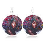 FLDZ 2019 classic retro girl oil painting earrings