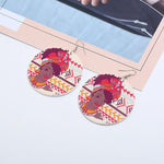 FLDZ 2019 classic retro girl oil painting earrings