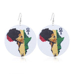 FLDZ 2019 classic retro girl oil painting earrings