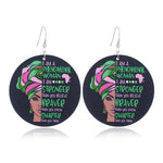 FLDZ 2019 classic retro girl oil painting earrings