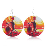 FLDZ 2019 classic retro girl oil painting earrings