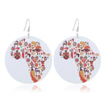 FLDZ 2019 classic retro girl oil painting earrings