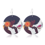 FLDZ 2019 classic retro girl oil painting earrings