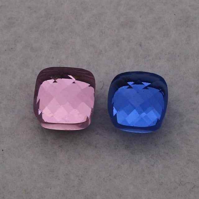 JSBAO 7 Combination Double Beautiful Glass Fashion Ring