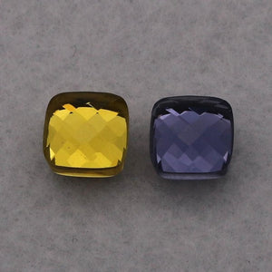 JSBAO 7 Combination Double Beautiful Glass Fashion Ring