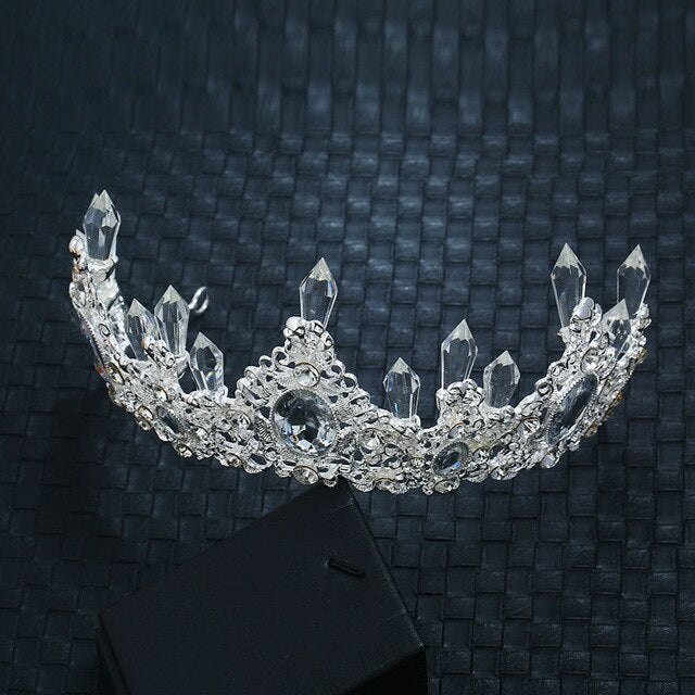 FLDZ 2019 New Bridal Wedding Crystal Gold Crown Bride Head