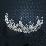 FLDZ 2019 New Bridal Wedding Pearl Silver Crown Bride Head