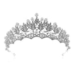 FLDZ 2019 New Bridal Wedding Pearl Silver Crown Bride Head