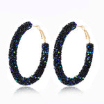 FLDZ New Design Crystal Inlay Metal Gold Earring