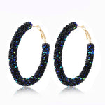 FLDZ New Design Crystal Inlay Metal Gold Earring