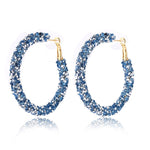 FLDZ New Design Crystal Inlay Metal Gold Earring