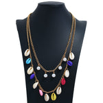 FLDZ Summer Fashion Jewelry Pearl Shell Pendant Metal Necklace