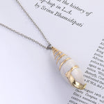 FLDZ Summer Fashion Jewelry Pearl Shell Pendant Metal Necklace