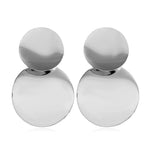 FLDZ New Indented Gold Silver Stud Earring
