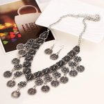 FLDZ Retro Silver Rhinestone Shape Decoration Necklace