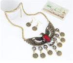 FLDZ Retro Silver Rhinestone Shape Decoration Necklace