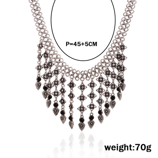 FLDZ Retro Silver Decoration Necklace