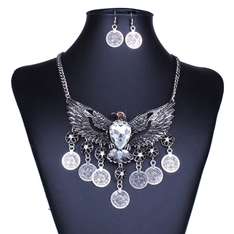 FLDZ Retro Silver Bird Shape Decoration Necklace