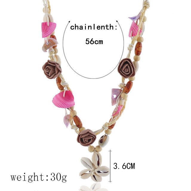 FLDZ Summer Fashion Jewelry Shell Rope Necklace