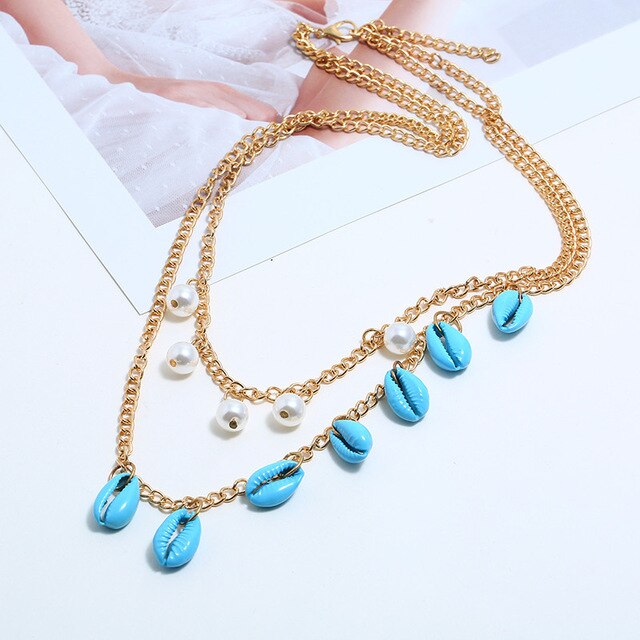 FLDZ Summer Fashion Jewelry Shell Rope Necklace