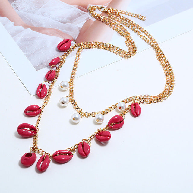 FLDZ Summer Fashion Jewelry Shell Rope Necklace