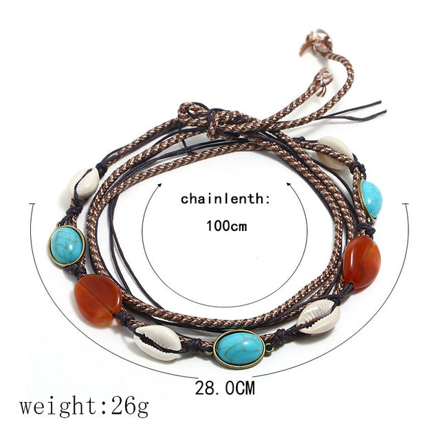 FLDZ Summer Fashion Jewelry Shell Rope Necklace