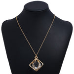 FLDZ 2018 new popular crystal pendant high quality metal necklace
