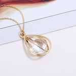 FLDZ  New hot female personality jewelry 2 color crystal pendant metal necklace