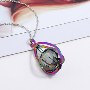 FLDZ  New hot female personality jewelry 2 color crystal pendant metal necklace