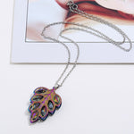 FLDZ Europe and the United States hot new leaf shape pendant metal necklace