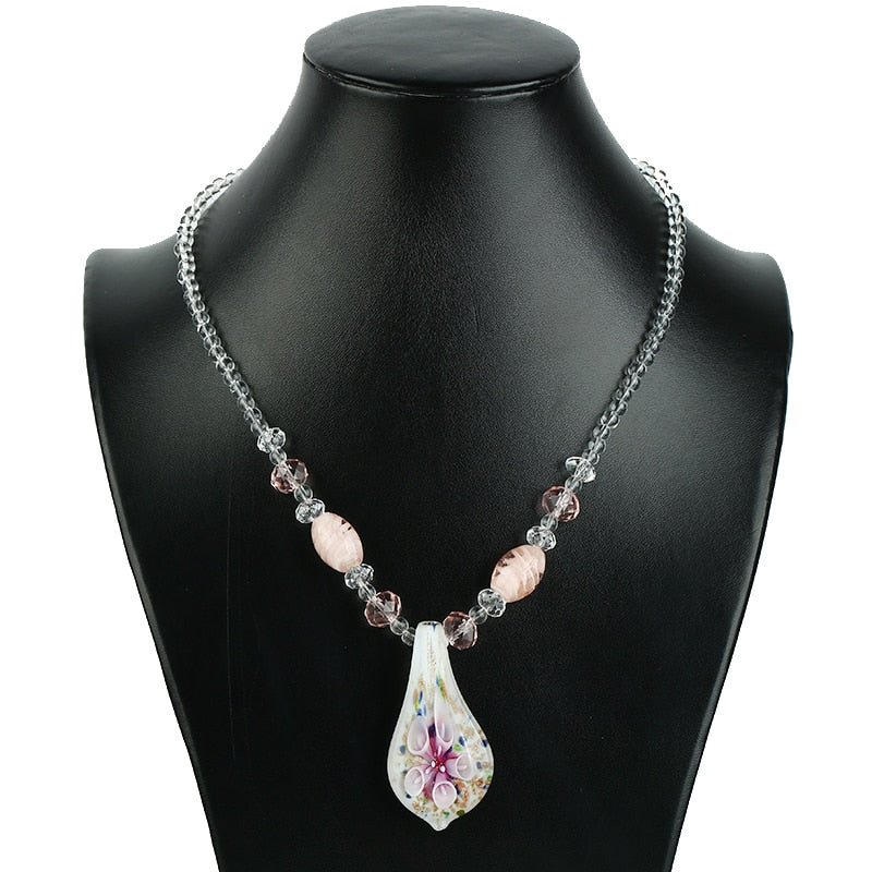 FLDZ Fashion Crystal Flower Pendant Necklace