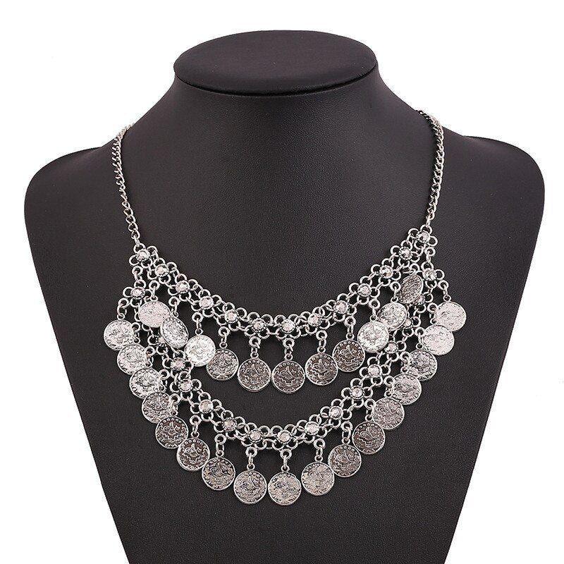 FLDZ Retro Silver Necklace For Women Fashion Jewelry