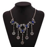 FLDZ Retro Silver butterfly Shape Decoration Necklace