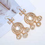 FLDZ 2018 New Charm Rhinestone Hanging Drop Earrings