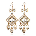 FLDZ 2018 New Rhinestone Geometric Hanging Drop Earrings