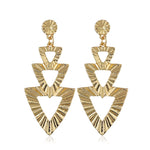 FLDZ 2018 New Accessories Alloy Ripple Earrings