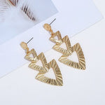 FLDZ 2018 New Accessories Alloy Ripple Earrings