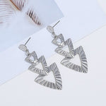FLDZ 2018 New Accessories Alloy Ripple Earrings