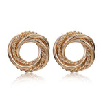 FLDZ 2019 New Fashion Metal Hollowed Round Drop Earrings
