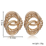 FLDZ 2019 New Fashion Metal Hollowed Round Drop Earrings