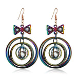FLDZ  Multiple round hollow crystals Drop Earrings