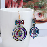 FLDZ  Multiple round hollow crystals Drop Earrings