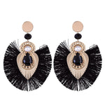 FLDZ   2018 New Short tassel metal drill  Drop Earrings