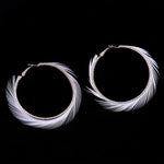 FLDZ  Temperament feather Hoop Earrings