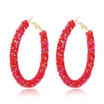 FLDZ Fashion Personality Shiny Round Small Sequin Multilayer Drop Earrings